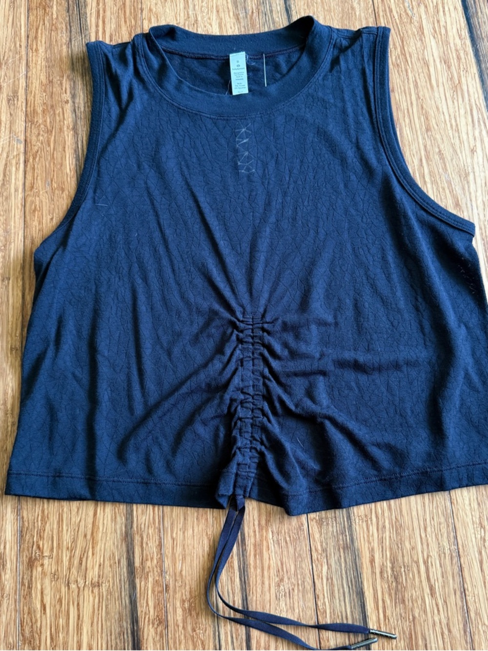 Lululemon Sinch Front Muscle Tank Top Black